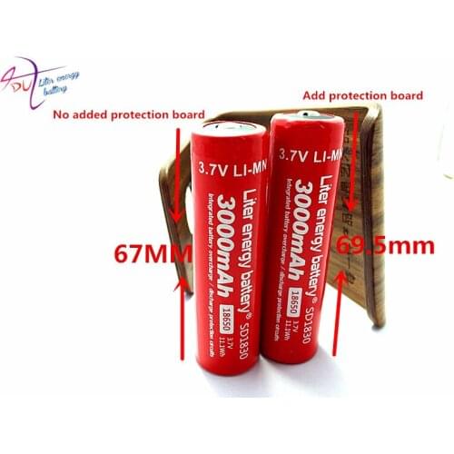 2PCS New Original Liter energy battery 18650B SD18650 Rechargeable Li-ion battery 3.7V 3000mAh