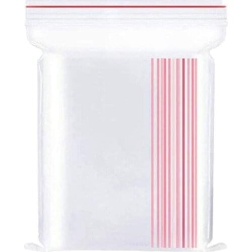 200 Grip Seal Bags Zipper Closure Bags Resealable Clear Plastic Food Storage Self Seal Reusable Freezer Bags (14X20cm)