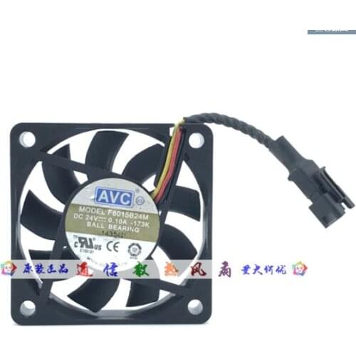 AVC F6015B24M -173K DC 24V 0.10A 60x60x15mm 3-Wire Server Cooling Fan
