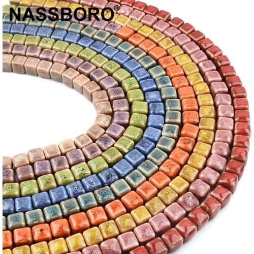 8mm Retro China Ceramic Beads Handmade Procelain Beads For Jewelry Making DIY Glaze Bead