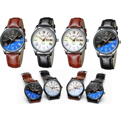 2021 New Mens Watches Top Brand Luxury Genuine Leather Quartz Watch Men Waterproof Wristwatch Date Clock Male Relogio Masculino