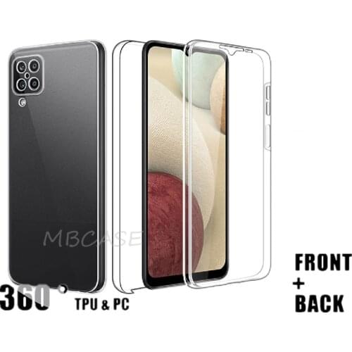 For Samsung Galaxy A12 2020 5G Case 360 Front Back PC+TPU Full Coverage Cases for Samsung Galaxy A12 SM-A125F 6.5" Double Cover