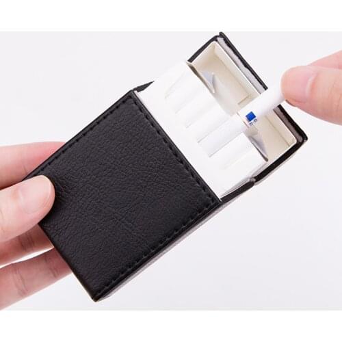 PU Leather Cigarette Case Portable Men Women Flip Cigarette Box Dampproof Compression Resistant Smoking Cigarette Storage YJ581