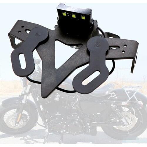 Motorcycle Rear License Plate Holder with LED Light Set for YAMAHA MT 07 FZ07 2013 to 2019