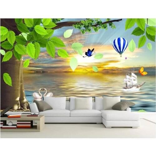 Custom photo wallpaper 3d wall murals wallpaper Beautiful scenery 3D landscape mural TV sofa background wall painting home decor