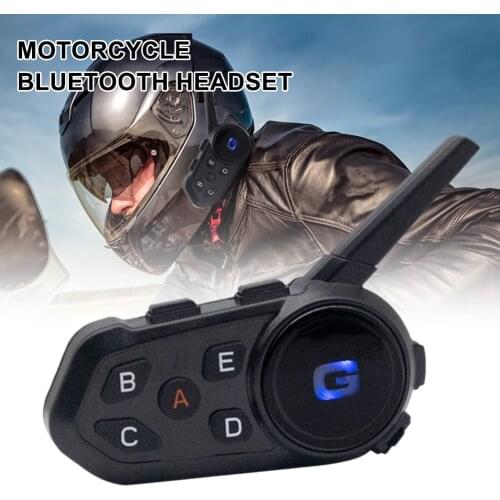 Motorcycle Helmet Intercom B-tooth-Compatible Headset 6 People Up To 1200m Noise Reduction Interphone Wireless Helmet Earphone