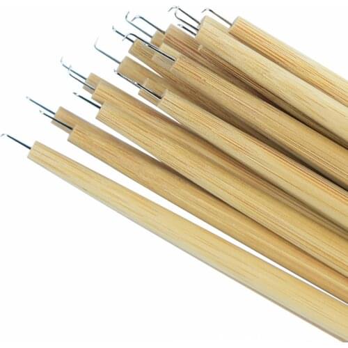 3 Pcs (1-2,2-3,3-4)Wood handle Ventilating Wig Needle Ventilating needle for wig making Crochet Hook tools