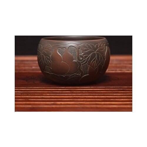 Qin Zhou Ceramic Qinzhou Ni Xing Tao(Not Yixing Clay Teapot)Handmade teacup for Puer oolong Kung Fu Cha Gift For Festival