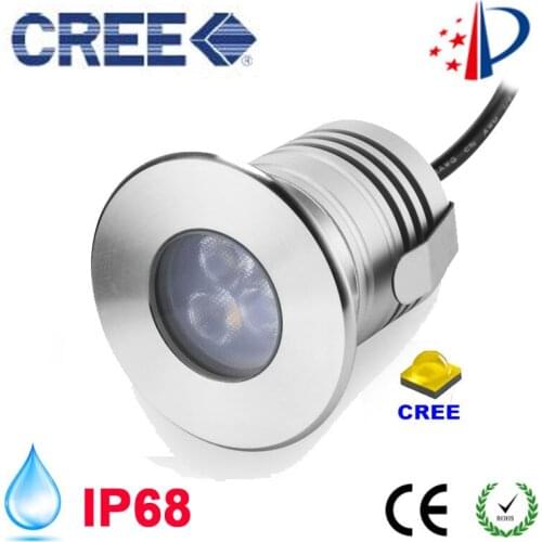 Stainless Steel 12V 24V IP68 LED Underwater Swimming Pool Light Lamp 3W Spa sauna Lake Yard Pond fountain Lighting BulbS