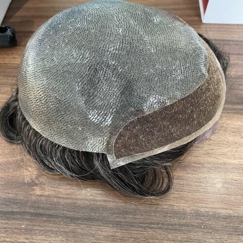 BIO 1B30 men toupee,hair wig,indian remy hair 8X10 size Hair Prosthesise hair replacement Free shipping