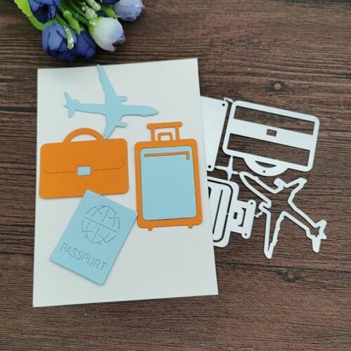 AOKEDIY Travel set Metal Cutting Dies Stencils For DIY Scrapbooking Decorative Embossing Handcraft Die Cutting Template