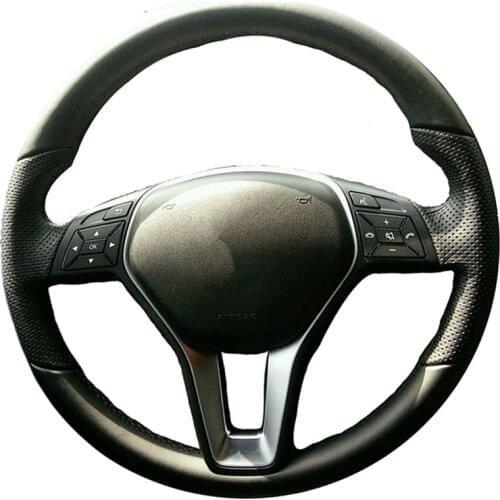 Car Steering Wheel Cover For Mercedes Benz E200L GLA CLA GLE C200L C200 C250 C300 Customized Steering Wrap Microfiber Leather