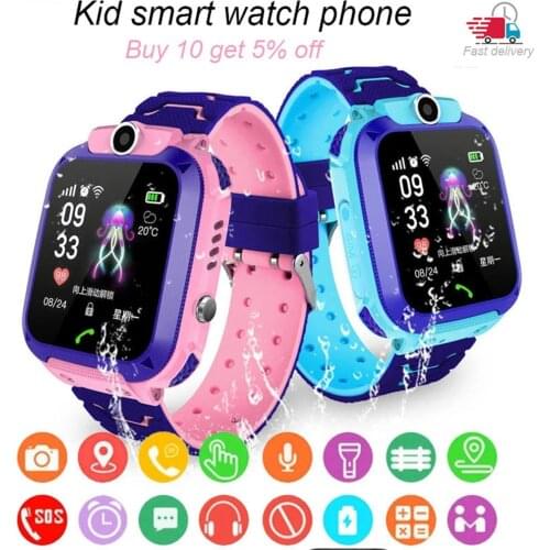 2021 New Q12 kids smart watch SOS video bracelet IP67 waterproof smartwatch 2G SIM card bracelet phone tracker for IOS Android