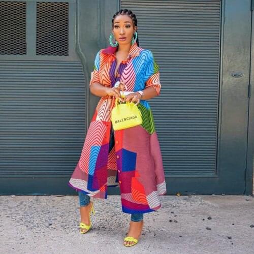 2021 Clothing New Fashion Popite WomenS Dress Color Casual Shirt Long Coat Maternity Skirt