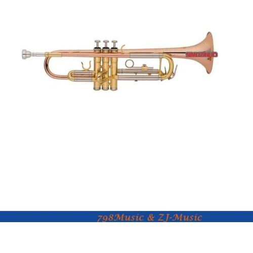 New Rose Brass Bb Key Trumpet Monel Piston Horn With Case