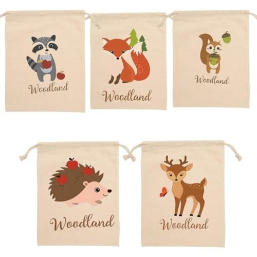 Woodland jungle Animal Party Favor Candy gift Bag Birthday Baby Shower Gender Reveal table centerpiece present decoration Supply