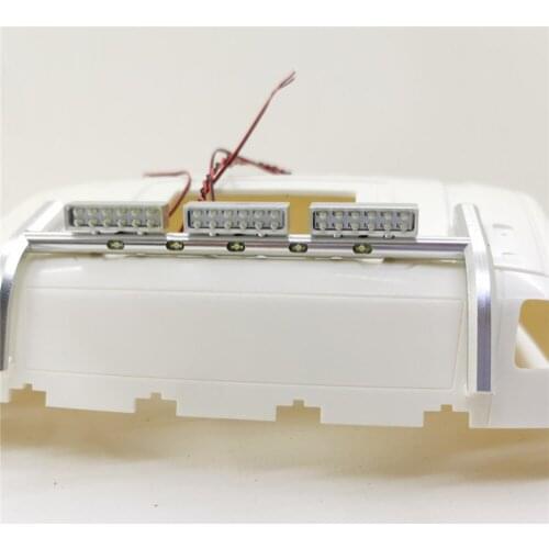Durable Bright Roof Light Square Spotlight for Tamiya 1/14 56360 Volvo Scania RC Tractor Upgrade Kits
