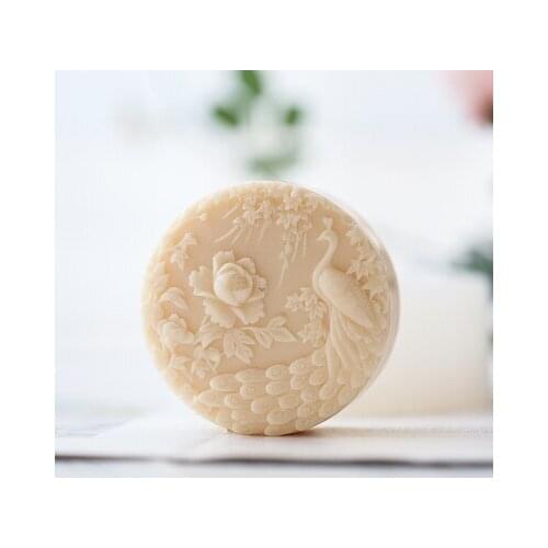 PRZY Peacock with Flowers Handmade Silicone Mold Silicone Soap DIY Handmade Mold Soap Making Moulds Resin Clay Molds