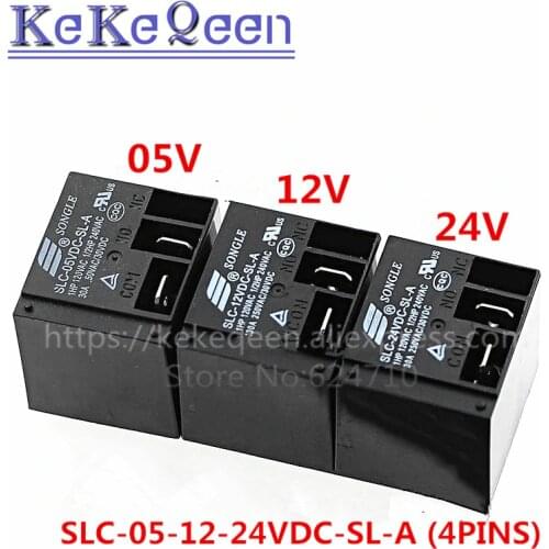 Relays SLC-05VDC-SL-A SLC-12VDC-SL-A SLC-24VDC-SL-A 5V 12V 24V 30A 4pins DIP-4 T91 a group of normally open Original Relay