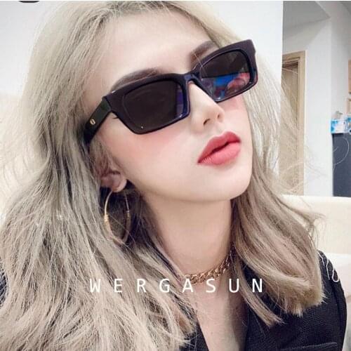 WERGASUN Luxury Square Sunglasses Men Brand Designer Sunglasses Vintage Sun Glasses For Women High Quality Eyewear