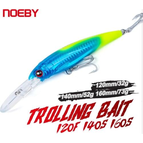 NOEBY Trolling Minnow Fishing Lures 120 140 160mm 32 52 73g Floating Sinking Wobblers Hard Bait for Pike Saltwater Fishing Lure