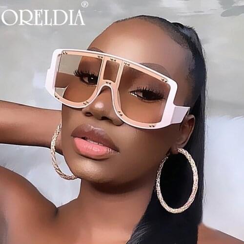 Fashion One Piece Women Sun Glasses Oversized Square Punk Sunglasses Goggles Female Men Luxury Brand Sunglasses Oculo De UV400