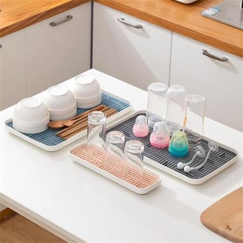 Drain Rack Kitchen Plastic Dish Drainer Tray sink organzier Cup Sponge Drying Rack Holder Worktop Organizer for tableware