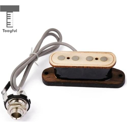 Tooyful High Quality Single Coil Sized 4 String Bass Pickup Cigar Rosewood Box Guitar Accessories Music Stringed Replacement