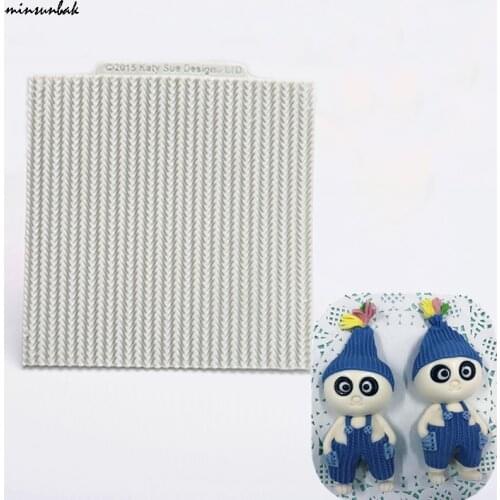 Knitted Knitted Sweater Texture Silicone Mold Fondant Mold DIY Cake Paper Cup Top Decoration Tool