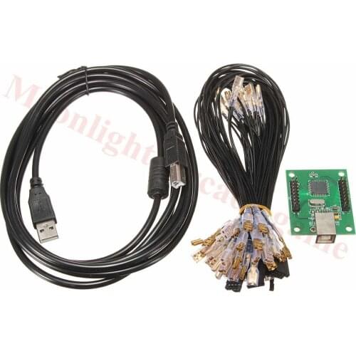 XM-02 2 Players Arcade to USB Controller Adapter Joystick Connector Cable Wiring Kit For MAME Keyboard Encoder Board