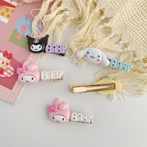 W&G Ins Women Hairpin Cartoon Bangs Clip Candy Color BB Clip temperament Hairpin Side Clip Childrens Hair Accessories