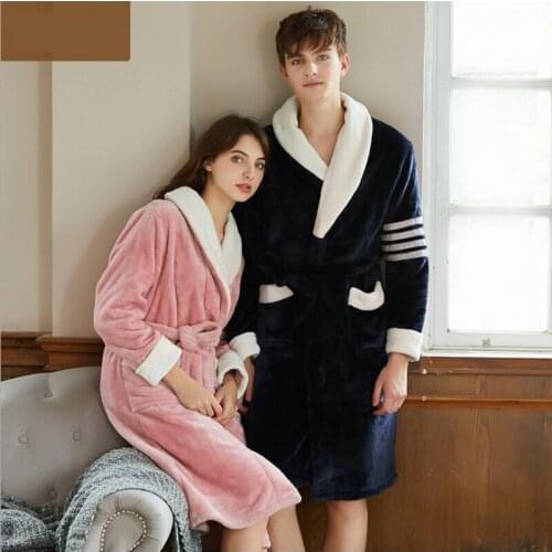 Winter Women Plus size Robe Ladies Warm Flannel bathrobe Ladies Hoodie collar robes Female Long Sleeve dressing gown XXL