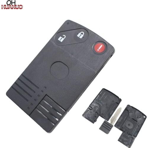 2+1 Buttons Smart Card Remote Key Shell Fob 3 Buttons for Mazda 5 6 CX-7 CX-9 RX8 Miata