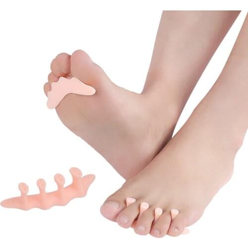 2Pcs Silicone Gel Hammer Toe Separator Correction Straightener Orthopedic Metatarsal Rings Feet Care Shoes Cushion foot Pads