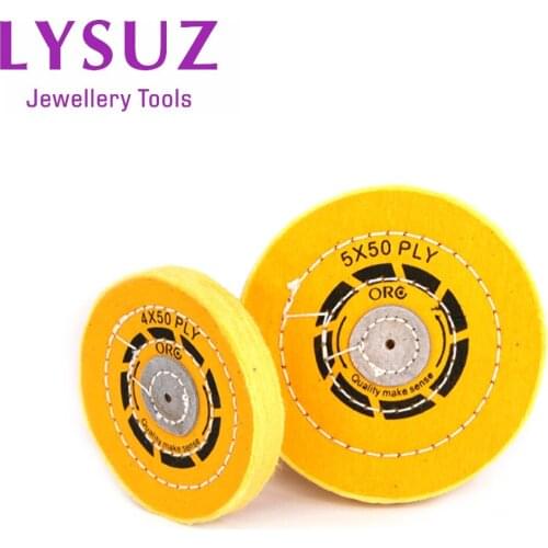 3Pcs ORO Polish Buff High Quality Yellow Muslin Cotton Cloth Gold Silver Jewelry Dental DIY Polishing Wheels Lysuz