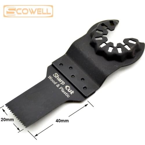 35% OFF SCOWELL Starlock Oscillating Tool Saw Blades 20mm Wood and Plastic Cutting Multi Saw Blades Blades 8pcs with adapter