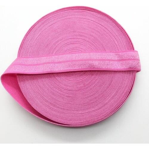 5yards/lot 5/8" 15mm Rose Multirole Fold Over Elastic Spandex Satin Band Ties Hair Accessories Lace Trim Sewing Notion
