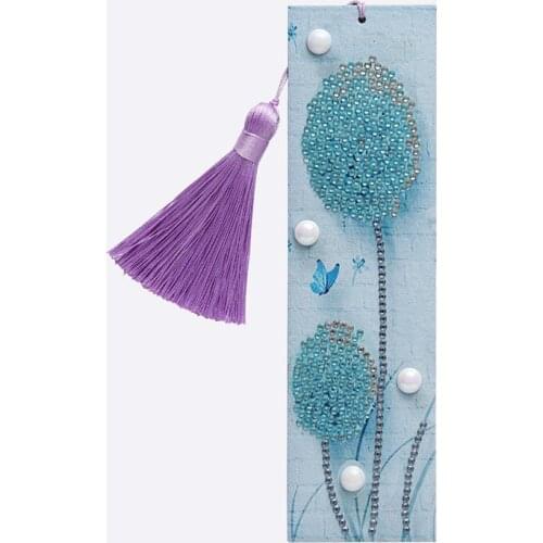 5D Diamond Painting Dandelion Bookmark Diamond Embroidery Craft Tassel Book Marks for Books Christmas Gifts