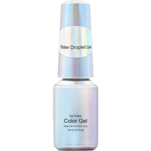 7ml Nail Polish Gel Set Quick Building 3D Effect Transparent Water Droplets Clear UV Long Lasting Manicure Salon Polish Set