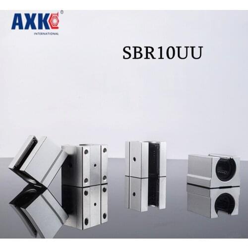 Axk 4pcs/lot Sbr10uu /sme10uu 10mm Shaft Linear Ball Bearing Block Sbr For Cnc Router Mill Machine Diy Sbr10