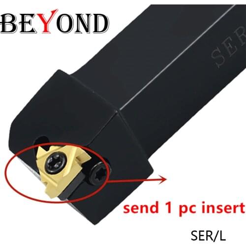 BEYOND SER2020K16 SER 2525 external Thread Turning tool SER1616 SER1212H16 12mm Lathe tools Carbide inserts 11ER 16ER AG60 SEL