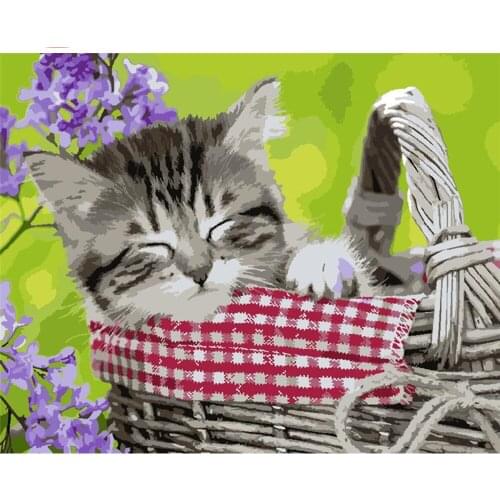 CraftArtGo Painting By Numbers Animal painting On Canvas HandPainted Gift Picture By Number Waterfall Kits Home Decoration