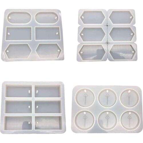 DIY Crafts Wax Piece Mold Rectangular with Hole UV Resin Liquid Silicone Molds Dried Flower Resin Decorative DIY Hand Crafts