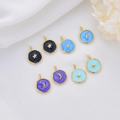 Moon Star Heart Designer Charms for Jewelry Making Supplies Bohemia Colorful Cute Pendant Charms Diy Earrings Necklace Bracelet