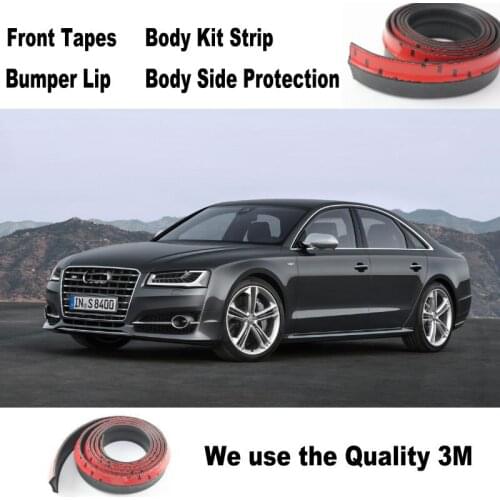 For Audi A6 S6 RS6 C6 C7 / Make car lower Body Kit / Car Bumper Lip / Front / Rear Skirt Spoiler / Deflector Rubber Strip