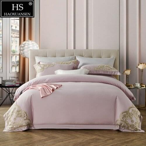 Purple Sand Delicate Lace 4Piece Bedding Sets Tencel Lyocell Fabric Queen King Size Quilt Cover Pollowcase Sheets Silky Summer