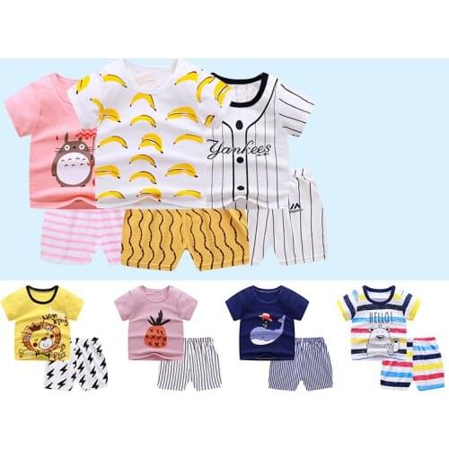 Little Boys Short Sleeves T-shirts Shorts Suits Summer Children Summer Clothes Sets cotton o-Neck Kids Set Boy Sport Tops Shorts