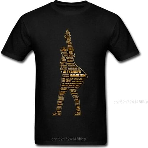 Alexander Hamilton T Shirt Street Fashion T-Shirt Men Tshirt Summer Tops Round Collar 100% Cotton Tee Mens Clothes Fashionable
