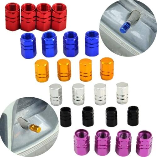 4Pcs/Set Car Tire Valve Stem Caps Bolt-In Aluminum Theftproof Valve Caps Nipple Caps Car Wheel Tires Valves Tyre Stem Air Caps