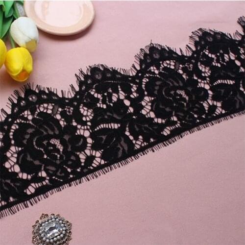 Width 14.5cm Car Bone Eyelash Lace Trim Embossed DIY Skrit Collar Sewing Accessory